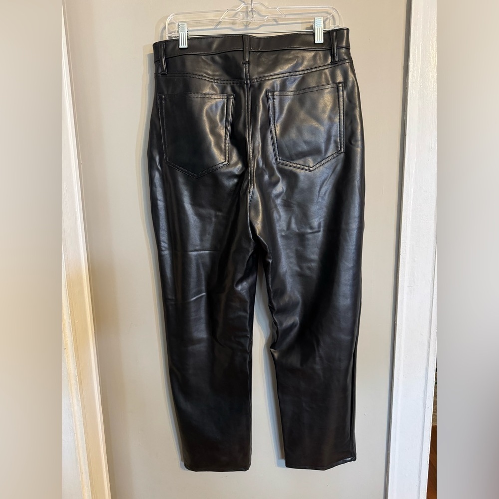 Abercrombie & Fitch Vegan Leather Ultra High Rise Ankle Straight Leather Pants - Picture 6 of 6